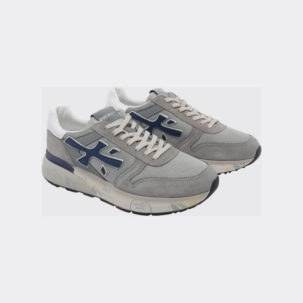 Premiata Mick Suede and Nylon Sneakers Grey (MICK8001)