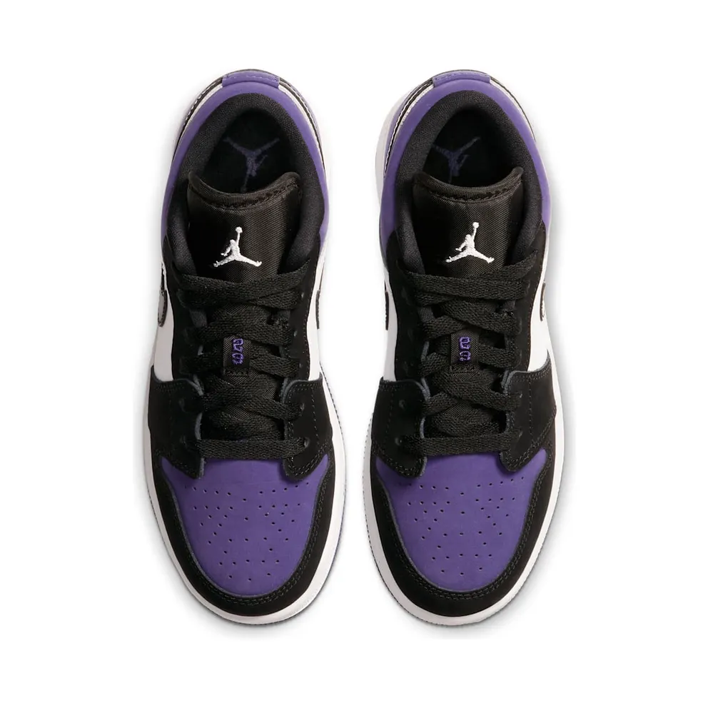 Jordan Air 1 Low Court Purple (GS) White/Black-Court Purple (553560-125)