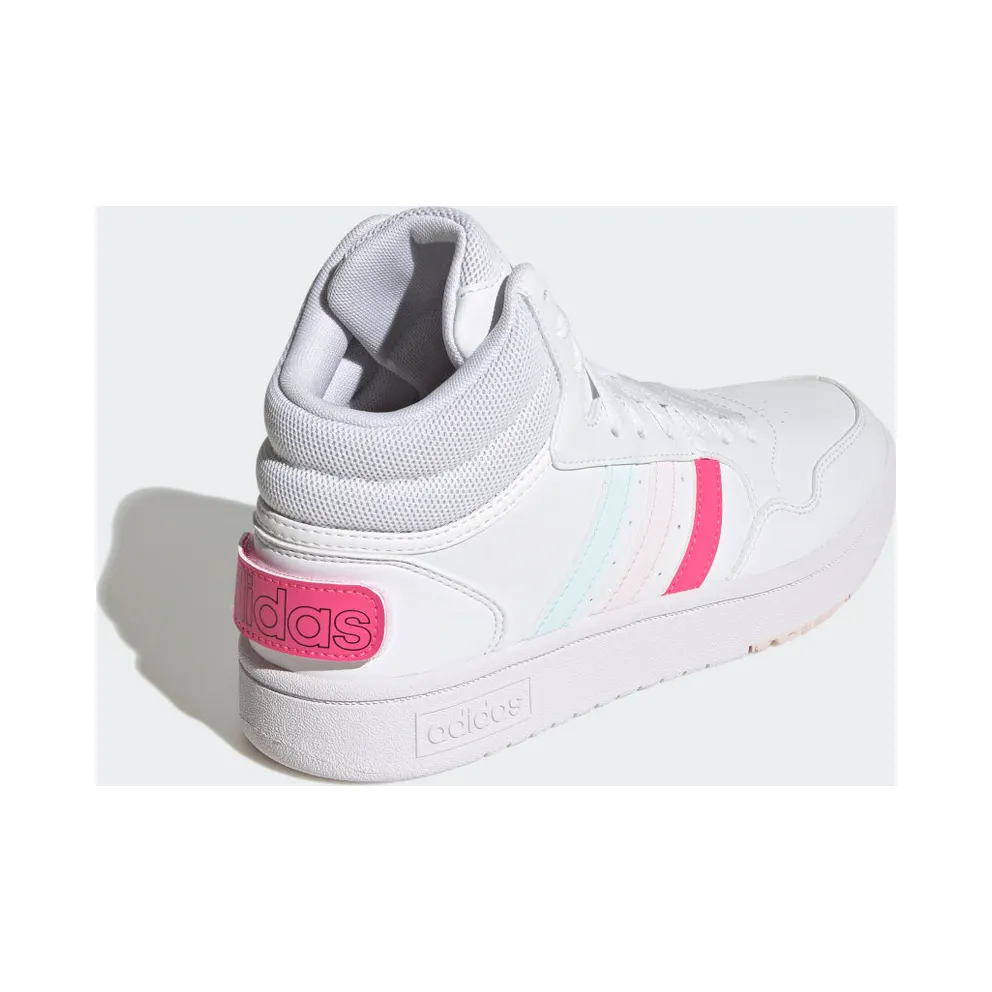 adidas Hoops 3 Mid Lifestyle Basketball Classic World Friendship Day Cloud White / Pulse Magenta / Almost Pink (GX7235)