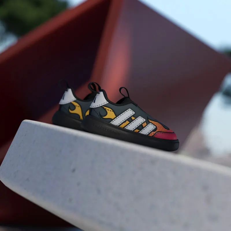adidas Bubblecomfy Grey Lucid Red Flames (HP3642)