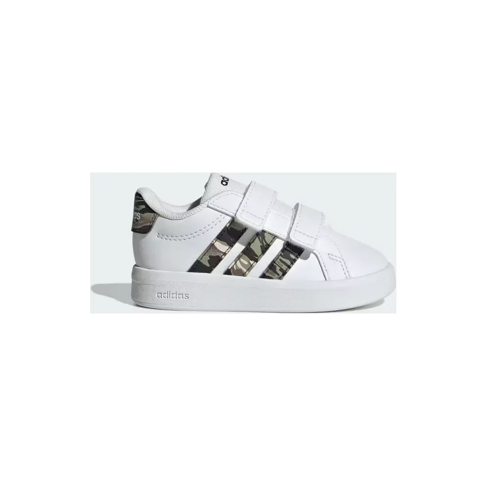 adidas Grand Court 3.0 Shoes Infants “Cloud White / Tent Green / Core Black” (KJ0858)