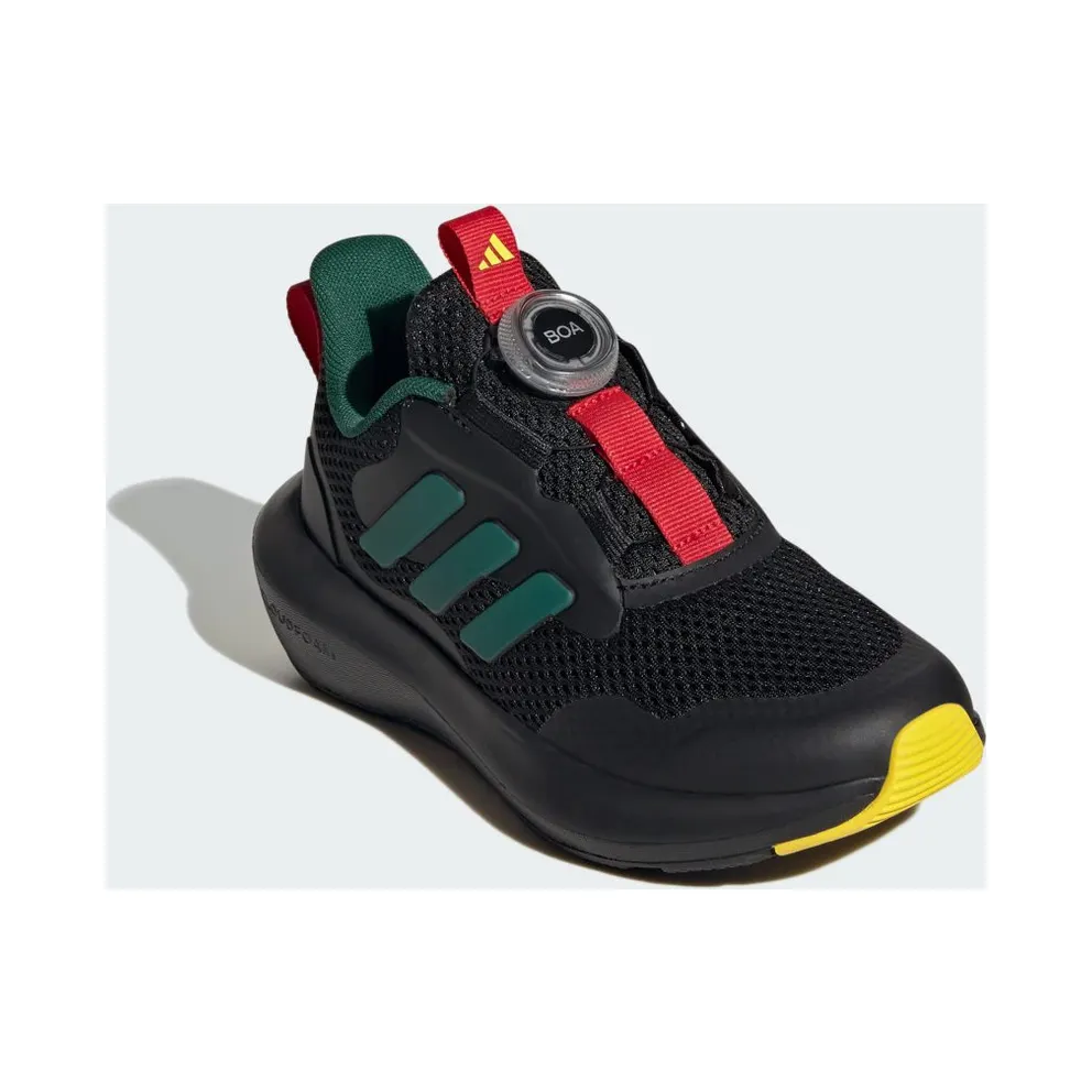 Adidas Fortarun 3.0 Boa Shoes Kids Core Black / Collegiate Green / Yellow (JI2197)