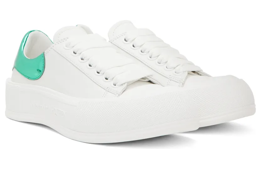 Alexander McQueen White & Pink Oversized Sneakers (716636WICEL) (4)