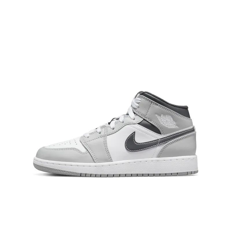 Air Jordan 1 Mid GS Smoke Grey Black (554725-078)