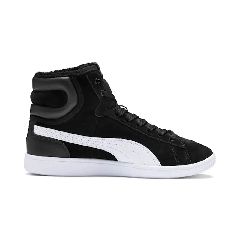 Puma Vikky Mid Fur hoge Kids’ Shoes White/Black (366854-01)