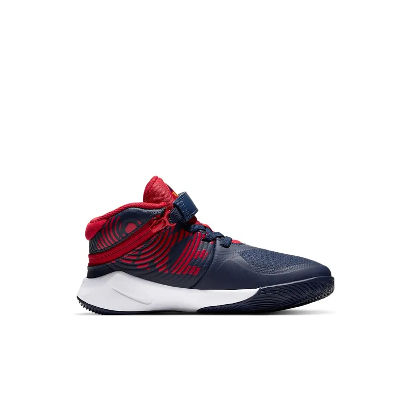 Nike Team Hustle D 9 FlyEase Midnight Navy (PS) Midnight Navy/White/Saffron Quartz (BV2951-400)