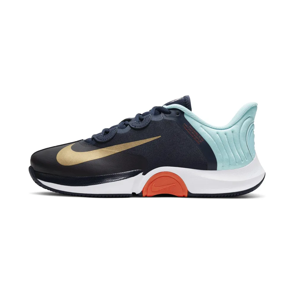 NikeCourt Air Zoom GP Turbo Hardcourt Blue “Obsidian / Copa / White / Metallic Gold” (CK7513-400)