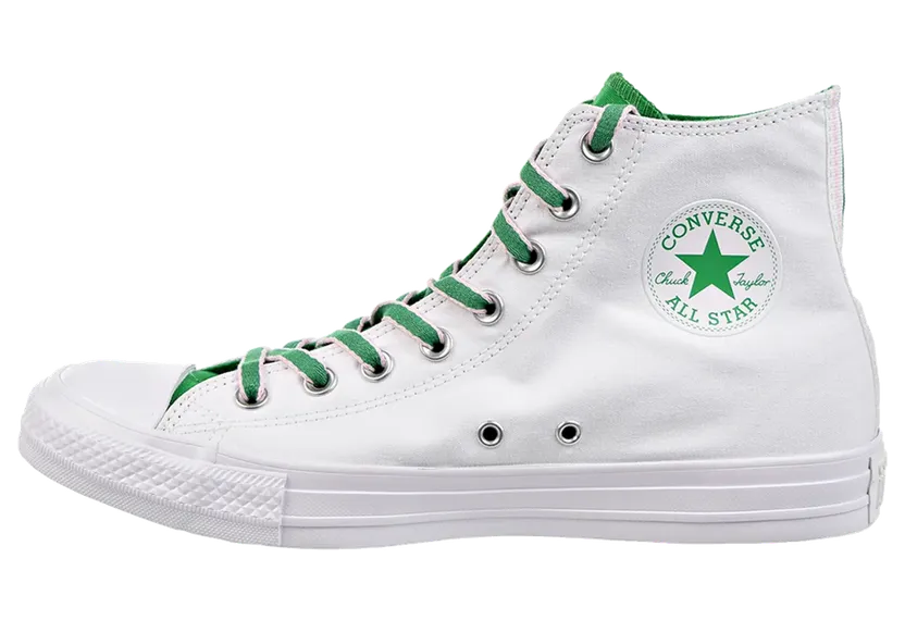 Converse Chuck Taylor All Star Hi “White/Green/Cherry Blossom” (160465C)