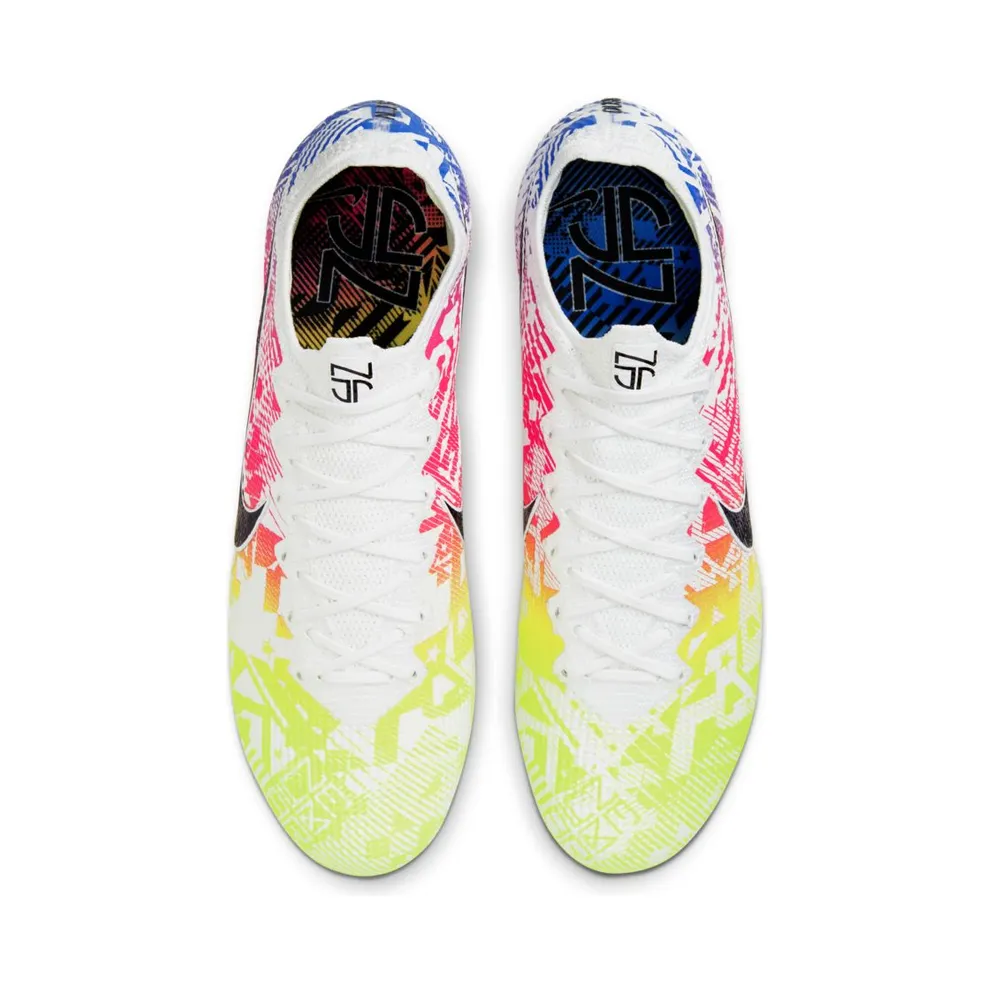 Nike Mercurial Vapor 13 Elite Neymar Jr FG Jogo Prismatico White/Racer Blue-Volt-Black (AT7898-104)