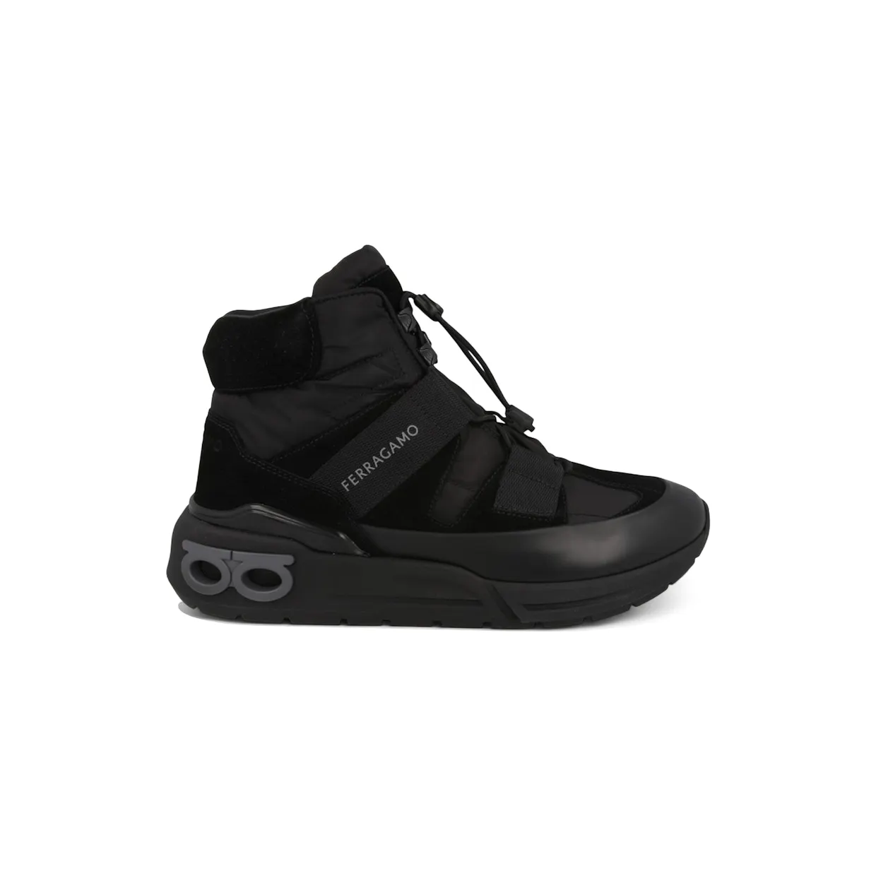 Ferragamo Leonida High-Top Sneakers Black (021311-762900-M)