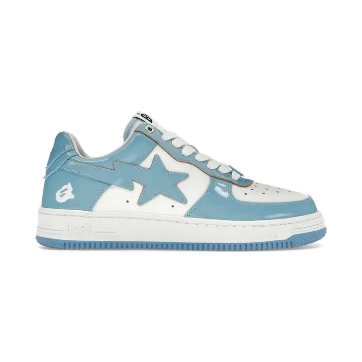 A Bathing Ape Bape Sta Patent Leather Blue White (1I70-291-001-SAX)