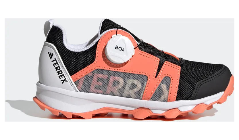 adidas TERREX Agravic BOA Trailrunning-Schuh Core Black / Crystal White / Impact Orange (HQ3500)