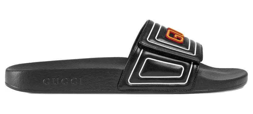 Gucci Slide Logo Leather