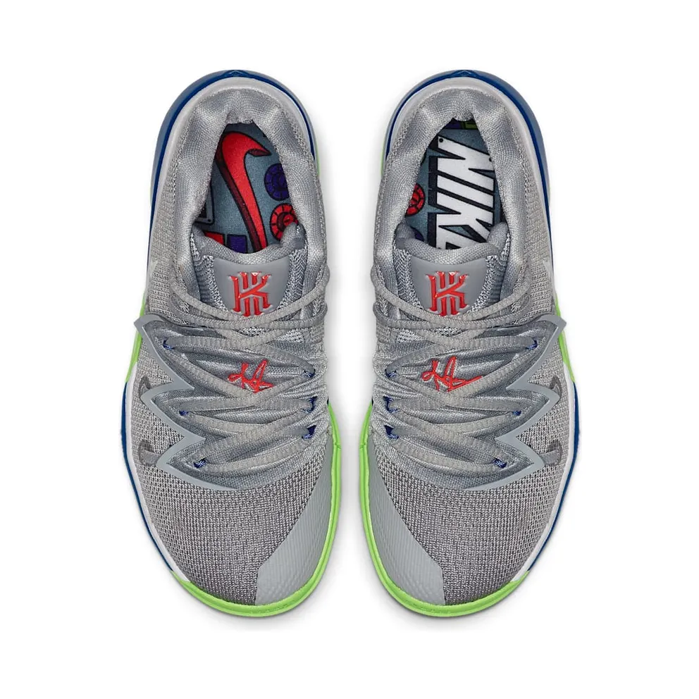 Nike Kyrie 5 Wolf Grey Lime Blast (PS) Wolf Grey/White-Lime Blast (AQ2458-099)
