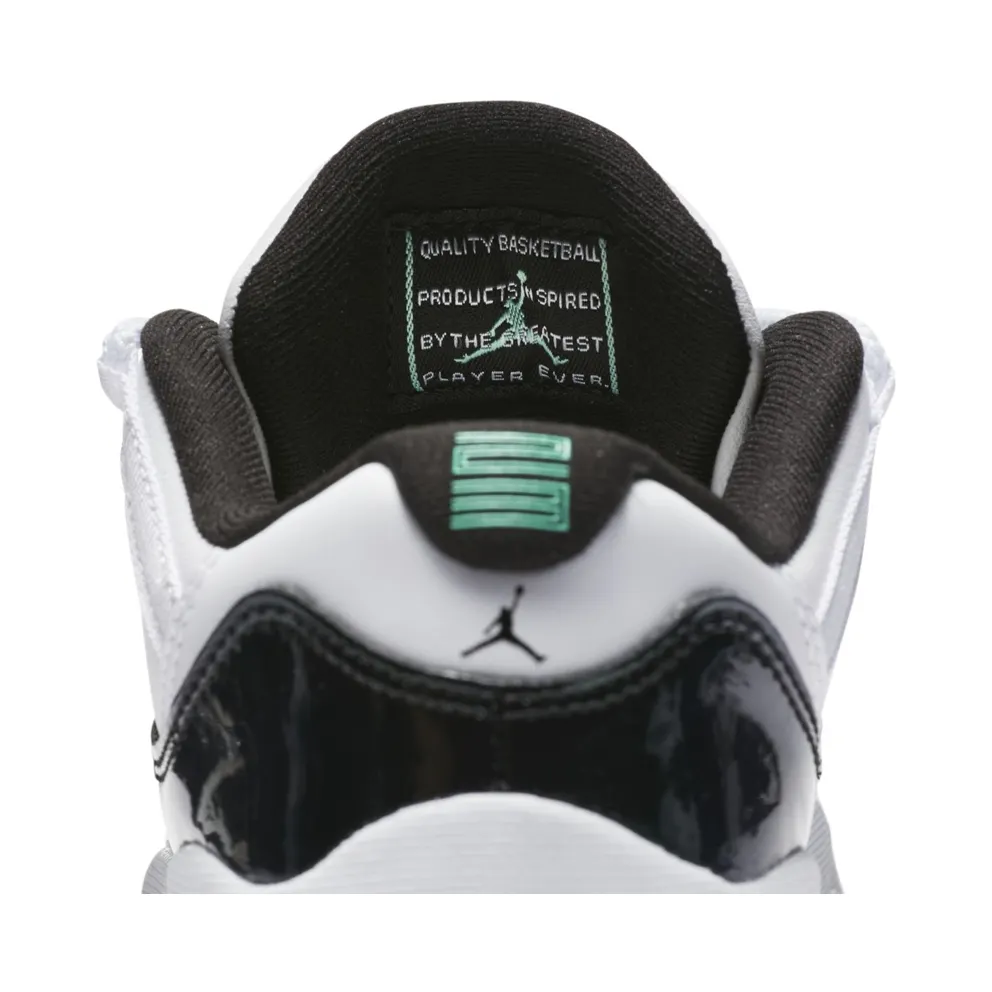 Jordan 11 Retro Low Iridescent (PS) White/Black-Emerald Rise (505835-145)