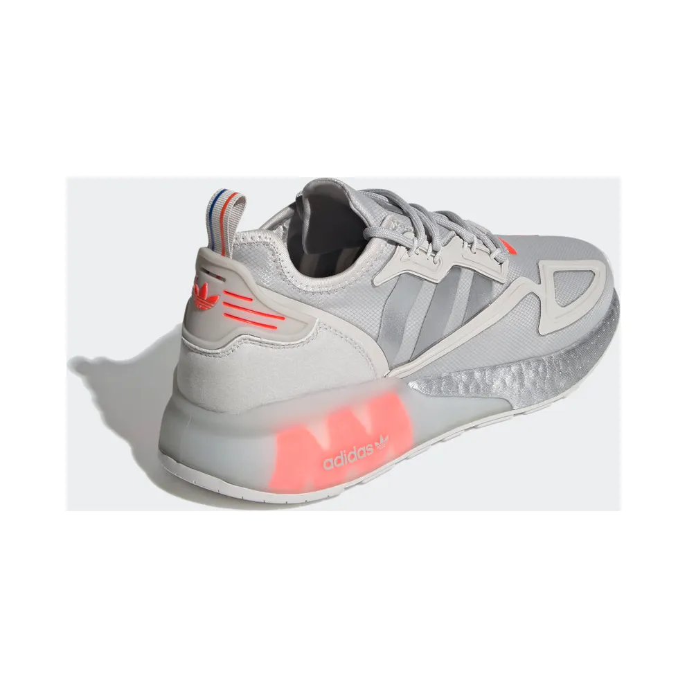 adidas ZX 2K Boost Grey One Solar Red Grey One/Silver Metallic/Solar Red (FX7028)