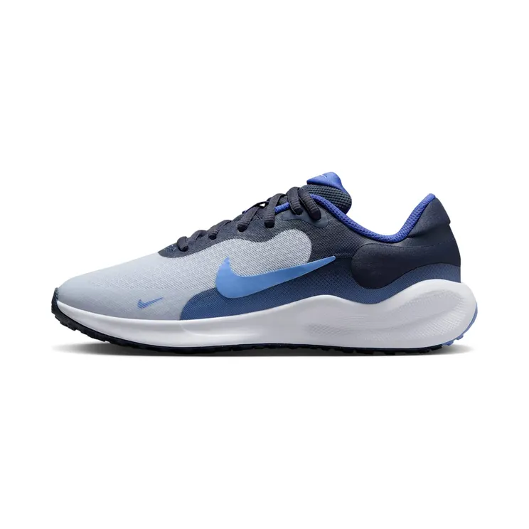 Nike Revolution 7 “Football Grey / Thunder Blue / Astronomy Blue / Royal Pulse” (FB7689-007)