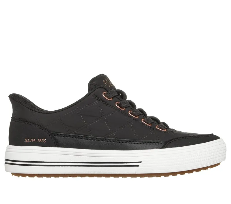 Skechers Slip-ins: Arcade “Cozy Fit Cuddle Steps Sneaker Black / Roos Gold” (310787LBKRG)