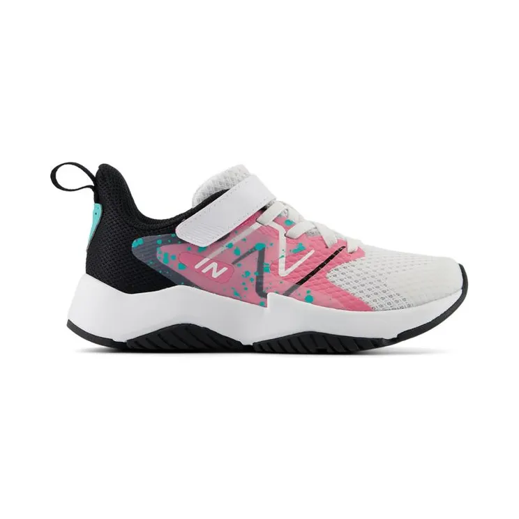 New Balance Rave Run v2 Bungee Lace White Real Pink Black (YTRAVFP2)