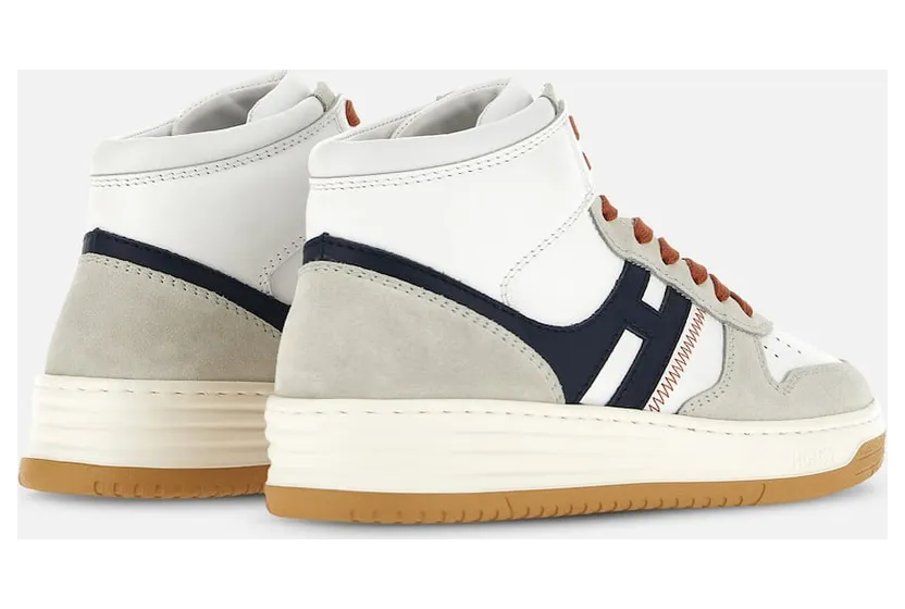 Sneakers Hogan H630 High Top White Grey Blue (HXM6300EU40ODZ736M) (2)