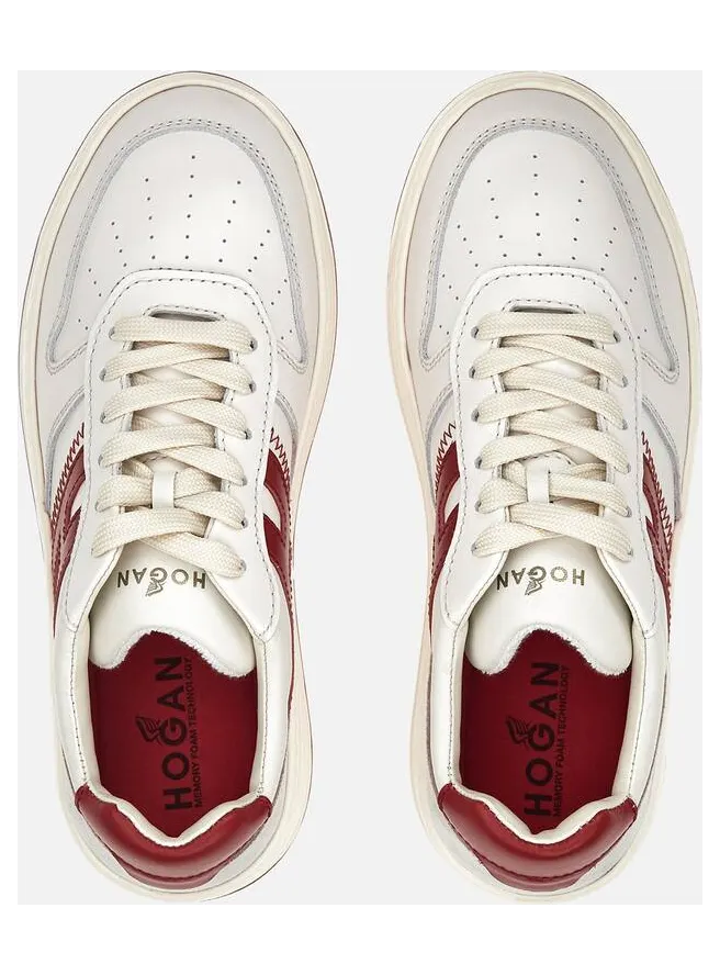 Sneakers Hogan H630 White Red Grey (HXW6300EU50ODZ958K) (3)