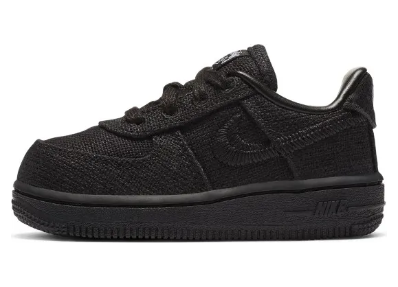 Nike Air Force 1 Low Stussy Black (TD) (DC8306-001)