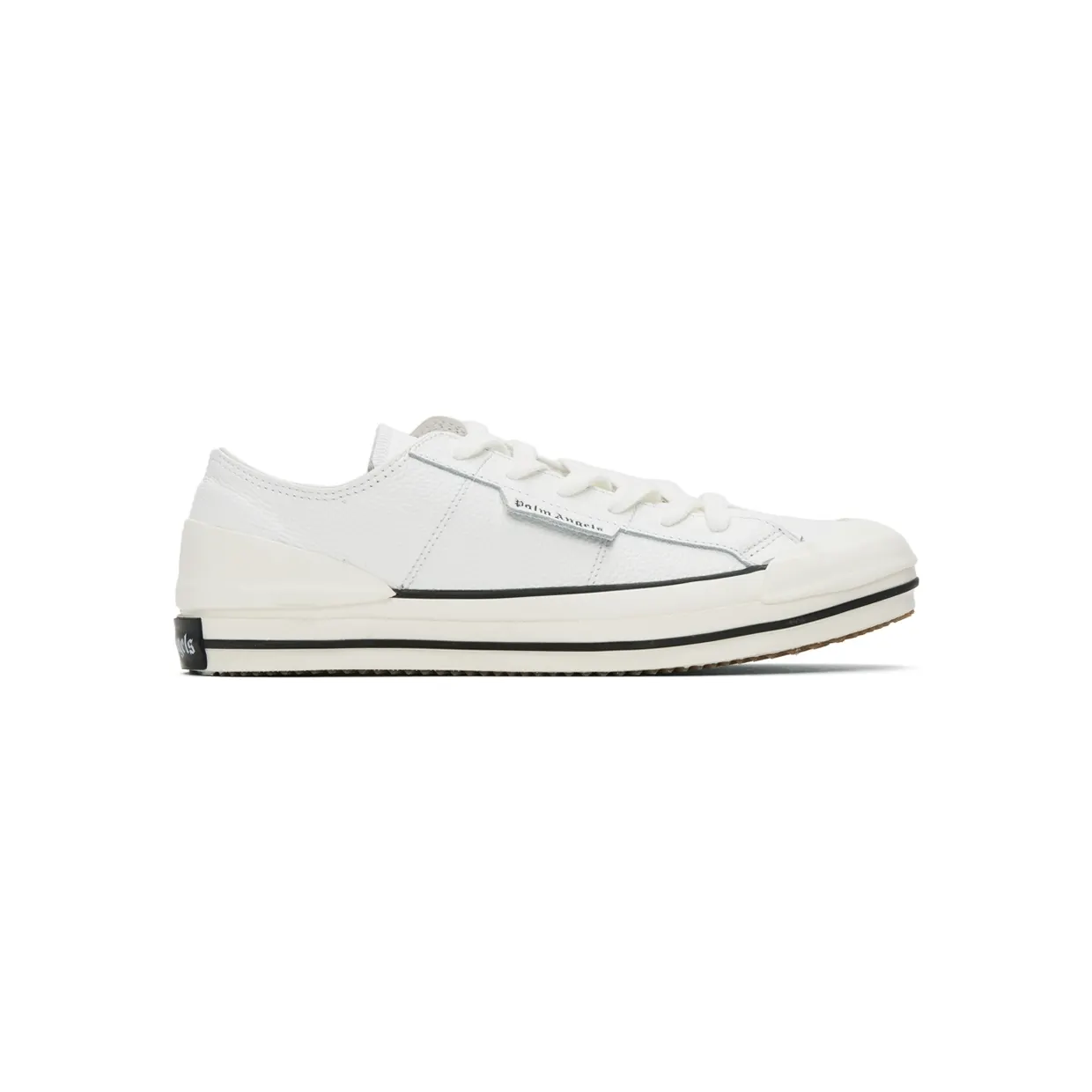 Palm Angels White Leather Vulcanized Low Sneakers (PMIA064F21LEA0010110)