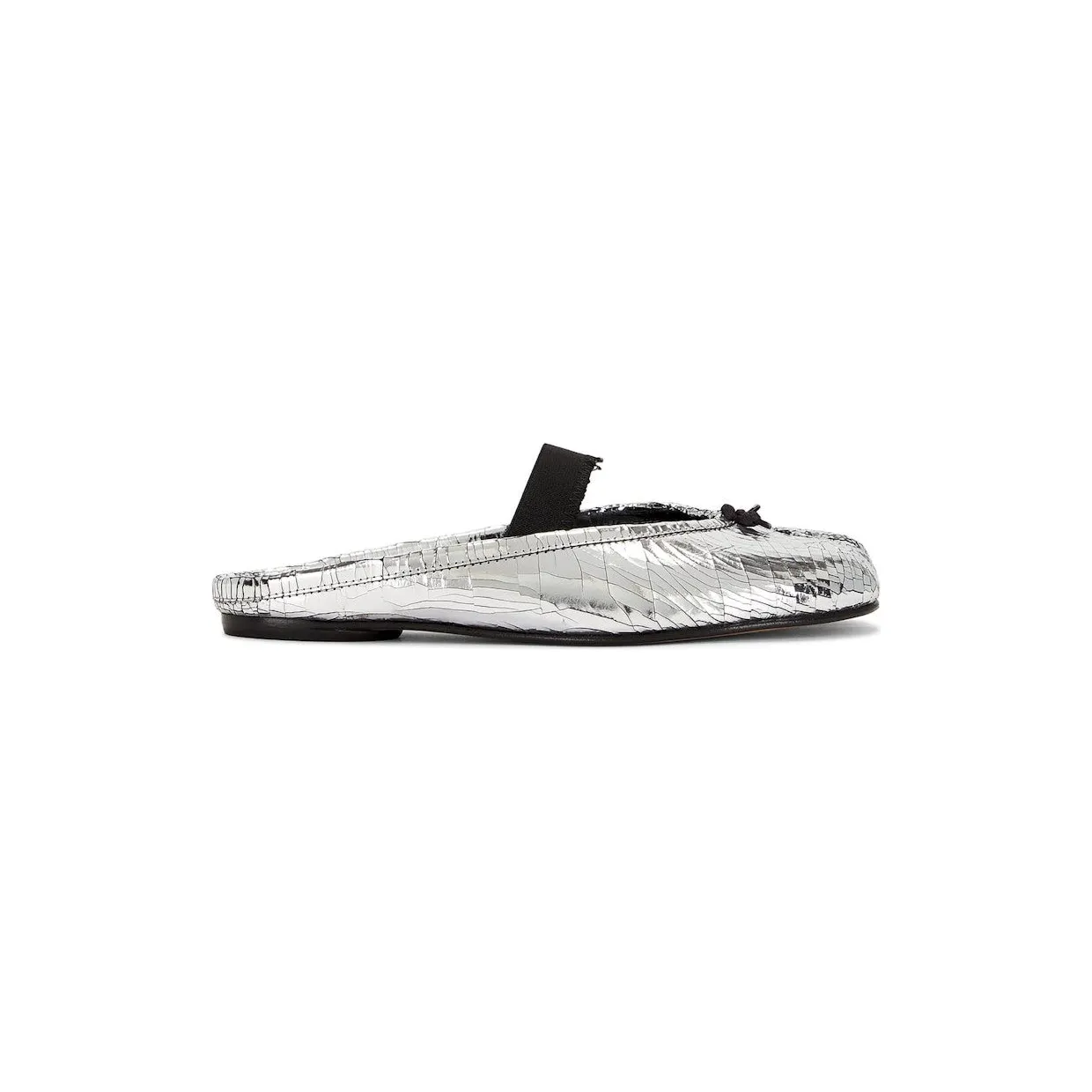 Maison Margiela Tabi Ballet Mule Textured Silver Black (S39WZ0112 P7456 H7730)