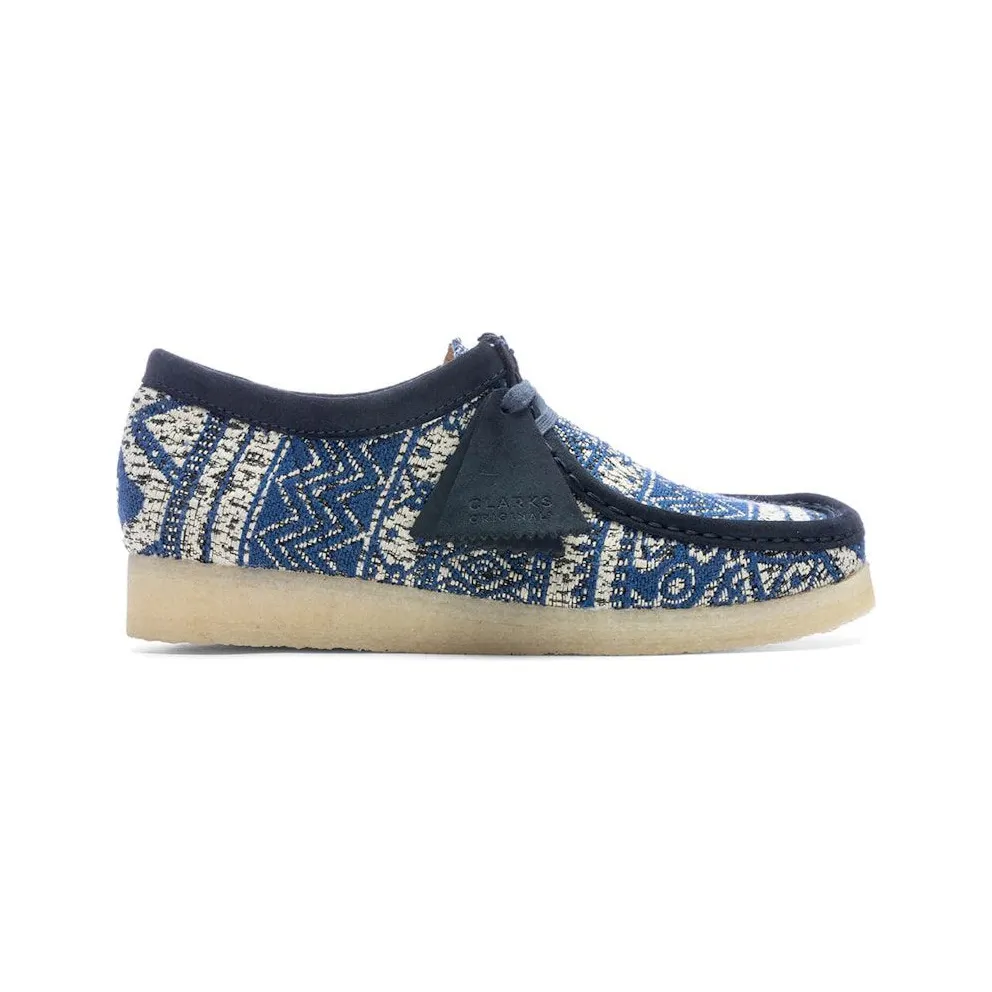Clarks Originals Wallabee Boot Blue Fabric (26166649)