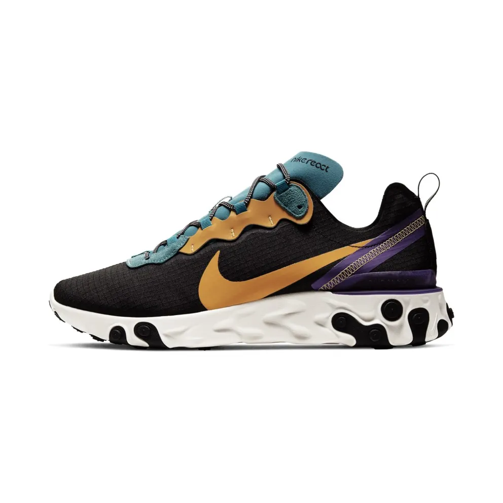 Nike React Element 55 PRM Black Mineral Cyan Black/Mineral Cyan/Voltage Purple (CI9593-002)