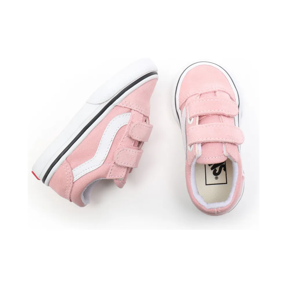 VANS Old Skool Velcro Toddler Shoes Pink (VN000D3Y9AL)