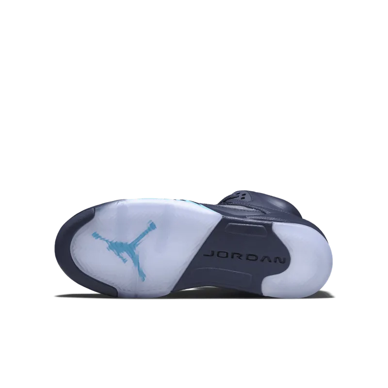 Jordan 5 Retro Pre-Grape (GS) Midnight Navy/Turquoise Blue-White (440888-405)
