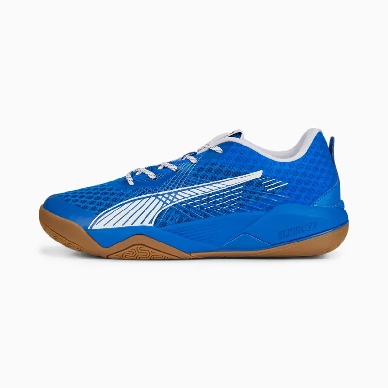 Puma Eliminate Power Nitro II 75 Handball Shoes White/Blue/Black (107319-01)