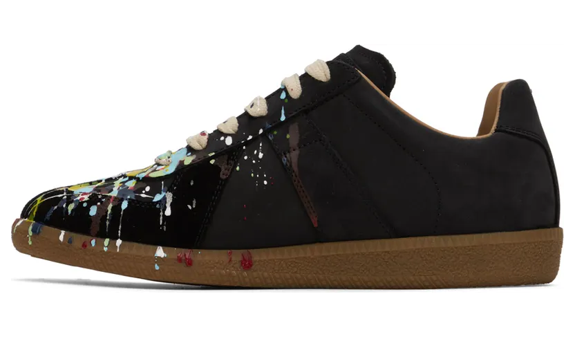 Maison Margiela Black Replica Paint Sneakers (S58WS0101 P1892) (3)