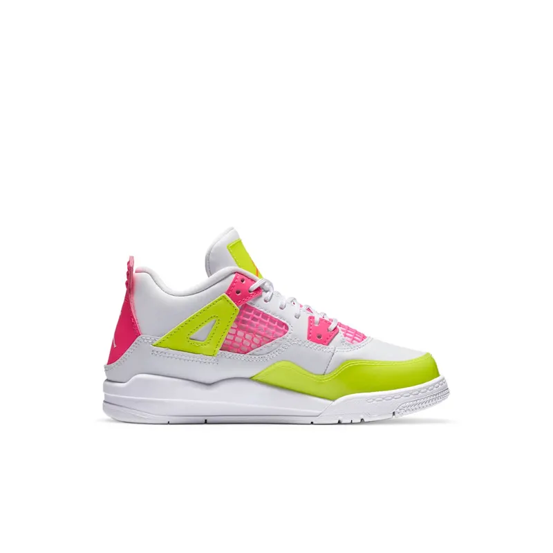 Air Jordan 4 Retro White Lemon Pink (PS) (2020) (CV7809-100)