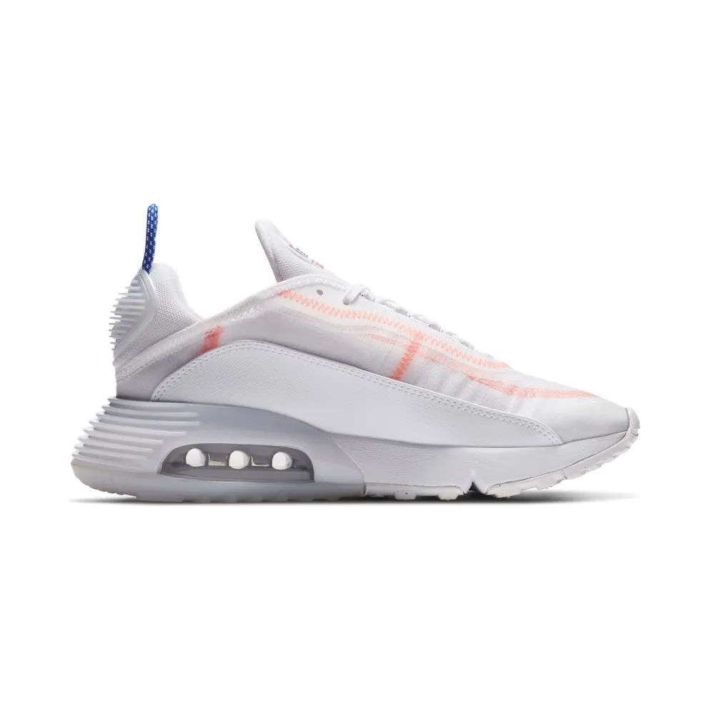 Nike Air Max 2090 White Flash Crimson Racer Blue (W) White/Flash Crimson-Metallic Silver-Racer Blue (CT1290-100)