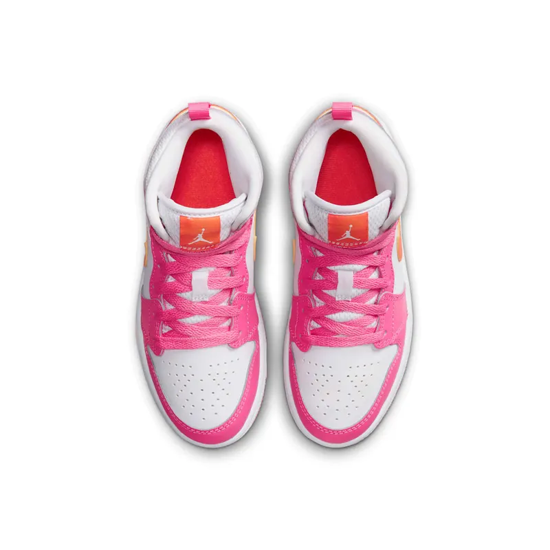 Air Jordan 1 Mid Pinksicle Safety Orange (PS) (DX3238-681)