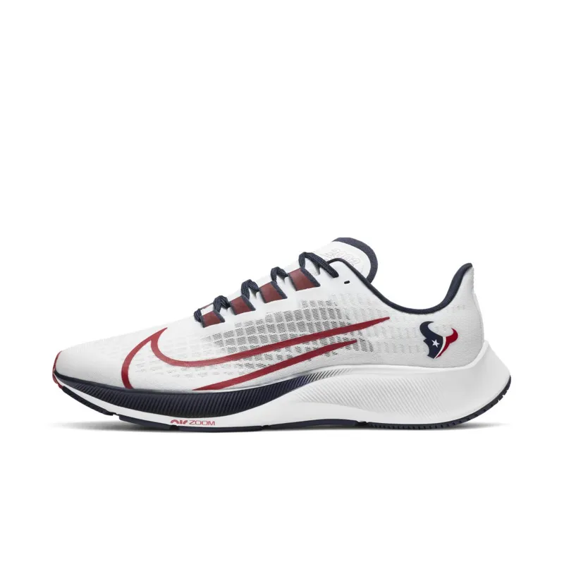 Nike  Air Zoom Pegasus 37 Houston Texans White/Pure Platinum-Marine-Gym Red (CZ5464-100)
