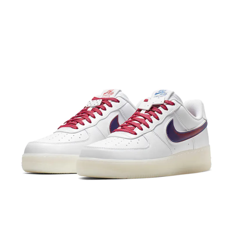 Nike Air Force 1 Low De Lo Mio White/White-Game Royal-University Red (BQ8448-100)