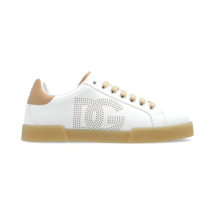 Dolce & Gabbana Portofino Perforated DG Logo White Cream (CS2277 A9U73 8Z151)