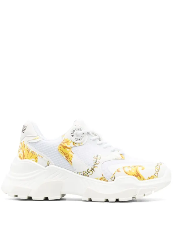 Versace Jeans Couture Speedtrack mit Chain Couture-Print – White (75VA3SP1ZS855)