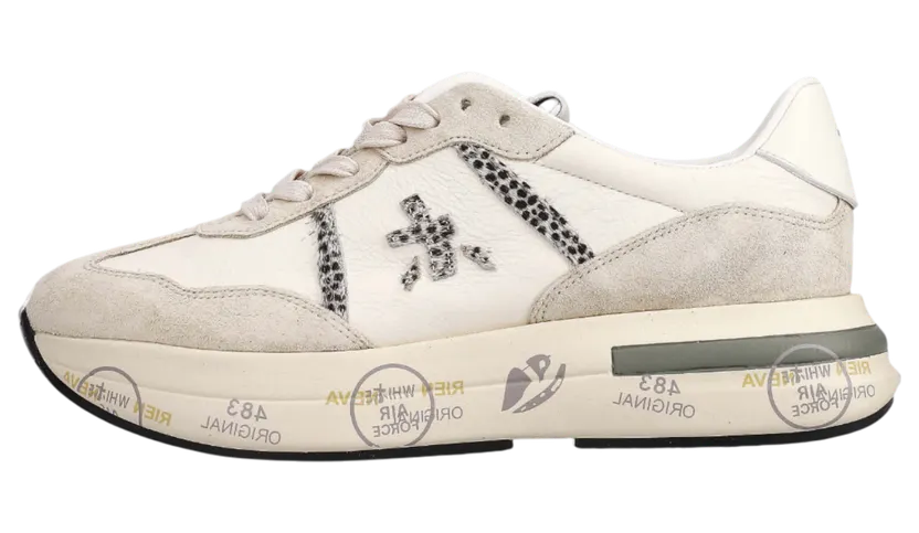 Premiata Cassie Lace-Up Sneakers “Cream / Beige” (CASSIE-7682)