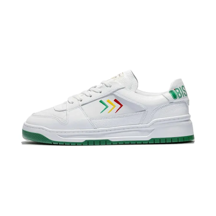 Leandro Lopes Tony leren met pijldetail “White” (LL006OBI)