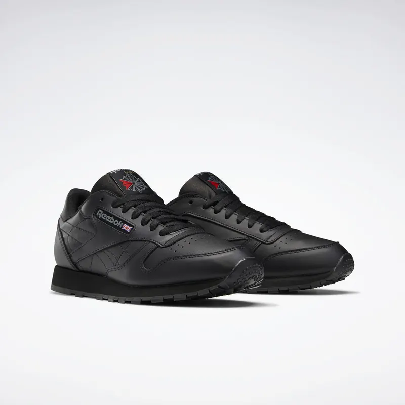 Reebok Classic Leather Black Black (Other Brands Reebok)