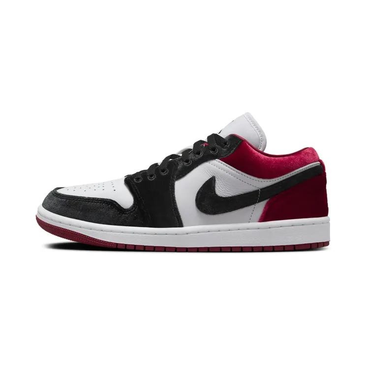 Jordan 1 Low SE Velvet Black Toe “Black / White / Team Red” (FZ3242-001)