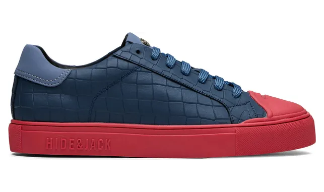 Hide & jack Embossed “Blue” (ECUPL BLRED)