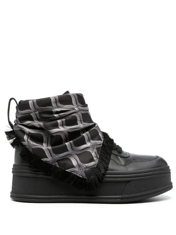 LIU JO Selma sneakers met sjaaldetail – Zwart (BF3131PX2152)