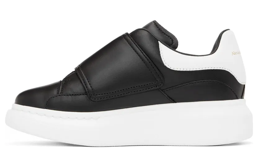 Alexander McQueen Kids Black & White Velcro Oversized Sneakers (587693WHX11) (3)