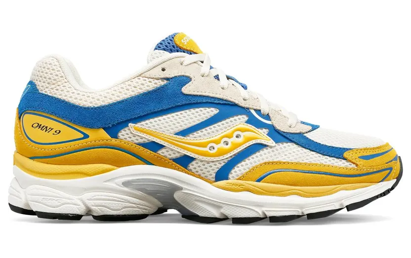 Saucony ProGrid Omni 9 Premium Cream Yellow Royal Blue (S70740-3)