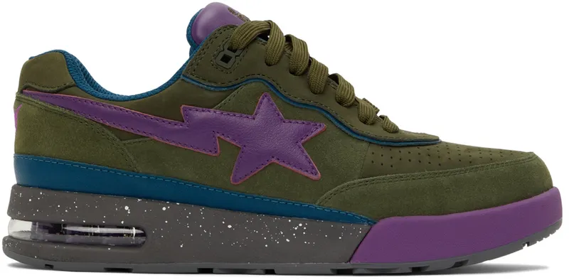 BAPE Khaki & Purple Road STA 2 (001FWI301007M)